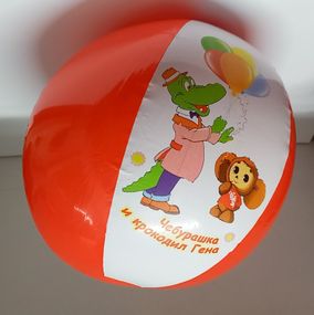 М'яч надувний "Чебурашка" 12", 19020607 Червоний