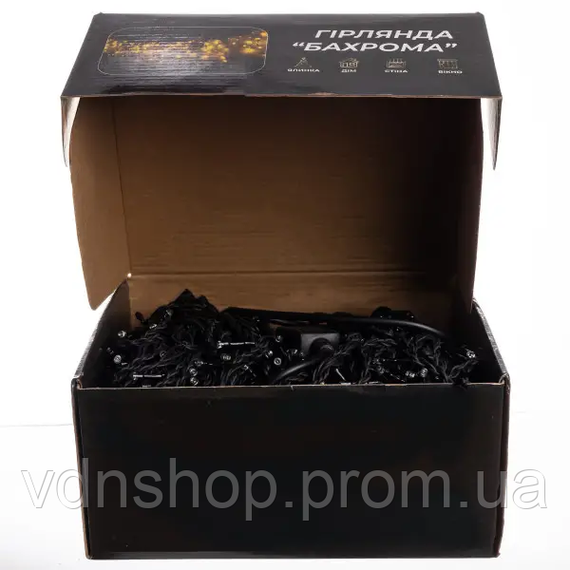 Вулична гірлянда Бахрома 50 м 840 LED чорний провід Білий 50MBW | Зображення 4