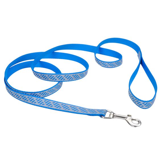 Повідець світловідбивний для собак Coastal Lazer Brite Reflective Leash, 1.2 м х 1.6 см, блакитний