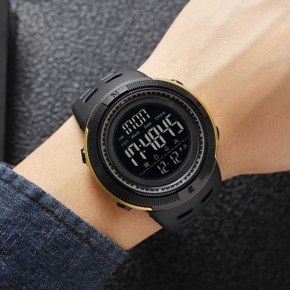 Чоловічий годинник Skmei 2070BKGD Black-Gold | Зображення 2