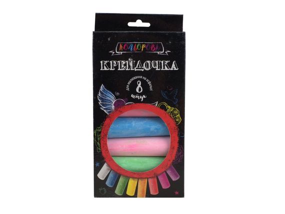 Крейда кольорова КRD-02-02U DankoToys Великий Різнокольоровий shop (4823102810911)