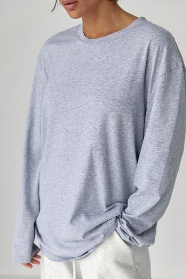 Однотонний базовий лонг oversize - сірий цвет, ONE SIZE (є розміри) | Зображення 3