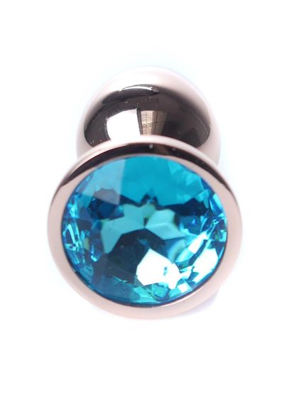 Анальна пробка - Jewellery Red Gold Plug Light Blue | Зображення 1