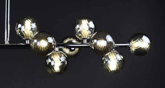 Люстра стельова на 16 лампочок 27507 Хром 35-65х19х98 см. | Зображення 2