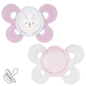Пустышка Chicco Physio Comfort силіконова від 2 до 6 місяців 2шт. (рожева) (74931.11.00)