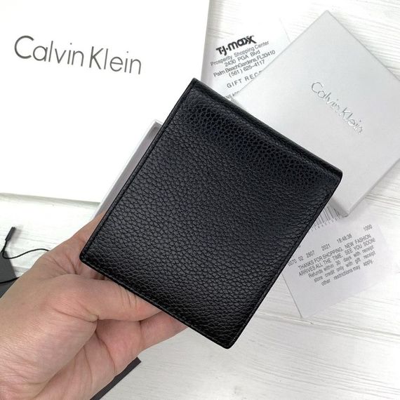 Чоловічий брендовий  гаманець Calvin Klein Lux Чорний | Зображення 2
