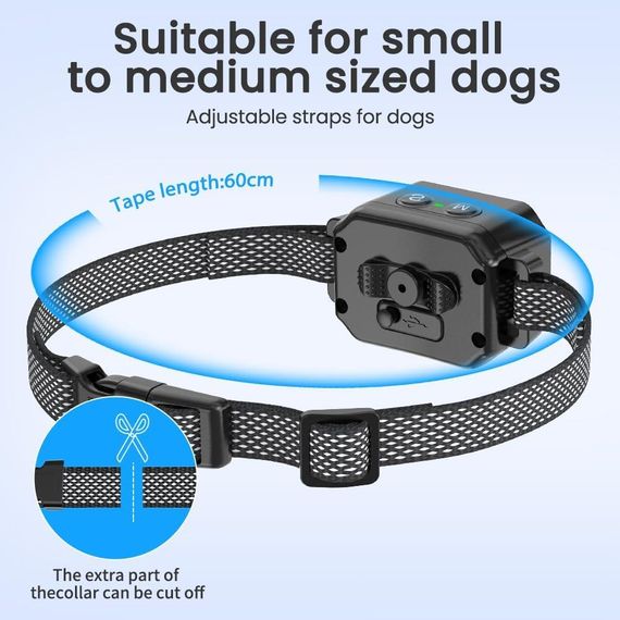 Ошийник для собак AINSYLI від гавкоту — з вібрацією та звуковим сигналом, IP67, 7 рівнів чутливості | Зображення 6