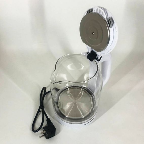 Прозорий електрочайник, Стильний електричний чайник, Електрочайник з led підсвічуванням QC-48 | Зображення 5