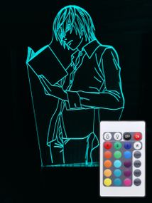 Акриловий світильник-нічник з пультом 16 кольорів Зошит Смерті Лайт 2 tty-n000847