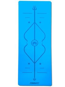 Килимок для йоги професійний EasyFit каучук 5 мм Синій (EF-1925-BL)