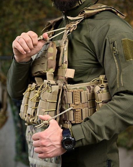 Плитоноска 4 швидких скидання з наплечником Cordura мультикам ПП7890 | Зображення 4