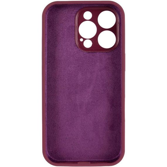 Чохол Silicone Case Full Camera Protective (AA) для Apple iPhone 14 Pro Max (6.7") Бордовий / Plum | Зображення 2