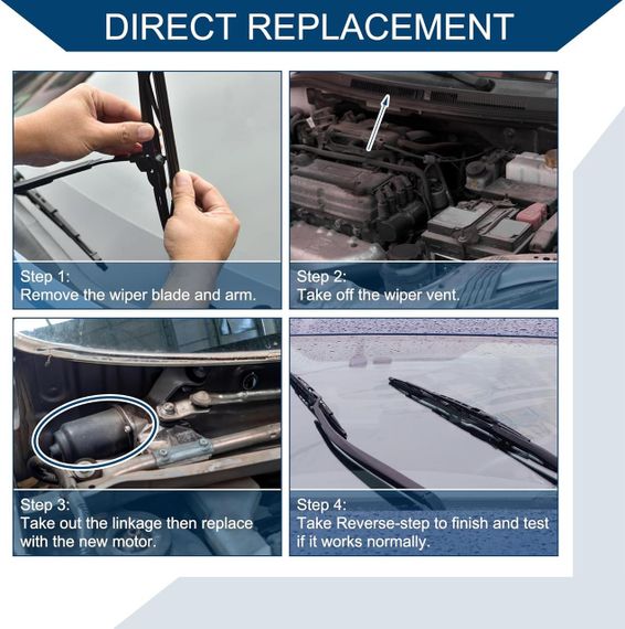 Мотор переднего стеклоочистителя для Audi A4 B5 B6 B7 Seat Exeo двигатель 4-контактный замена мотора дворников | Зображення 3