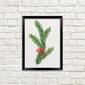 Постер в рамці Ветка елочки 15x21 см, A5 (MT5_21NG011_BL)