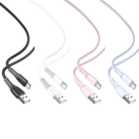 Кабель USB XO NB225 Silicone two-color Micro Колір Бiлий