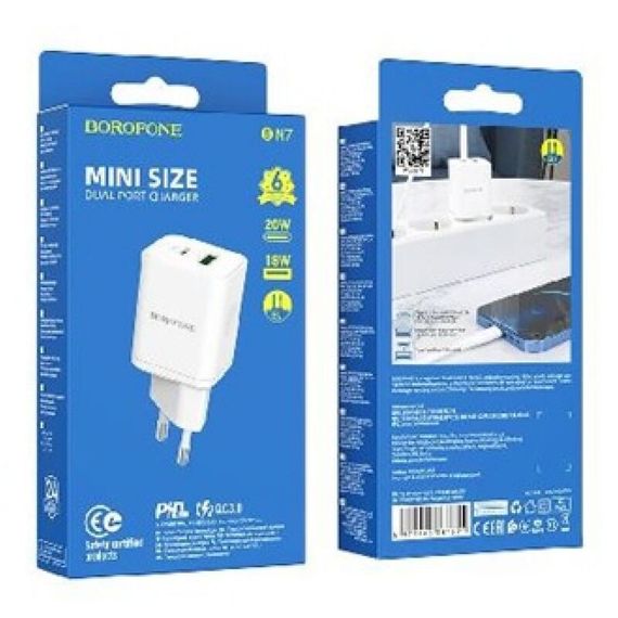 Мережевий зарядний пристрій з швидкою зарядкою 20W PD та QC3.0 XPRO BN7 (33156-01_181) | Зображення 2