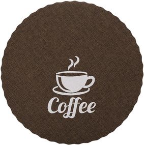 Набір 12 сервірувальних килимків Doily Coffee Ø38см, плейсмат (подтарельники), коричневий
