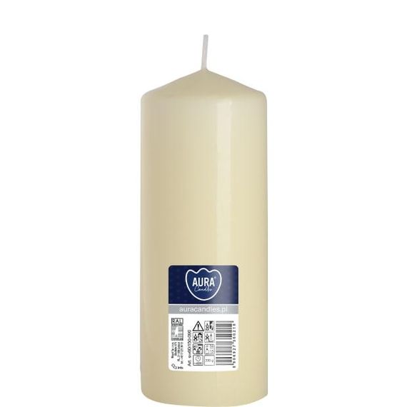 Свічка парафінова циліндрична Bispol AURA Candles Молочна (sw60/150-011)