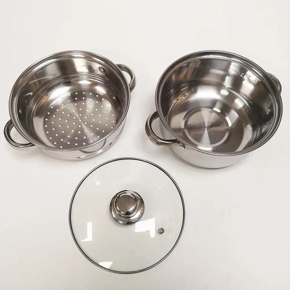 Пароварка-мантоварка Bohmann BH-3215 2.5 л 18 см срібляста | Зображення 4