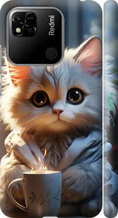 Чохол на Xiaomi Redmi 10A Білий кіт "5646m-2578-2448"