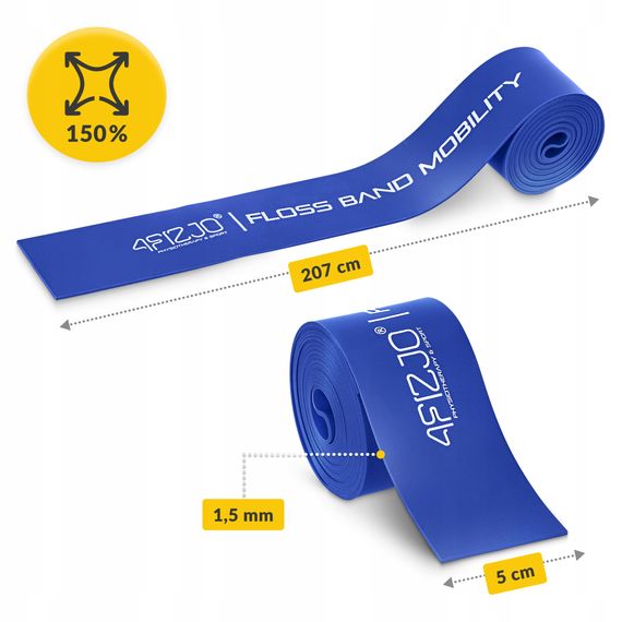 Стрічка компресійна для флосингу 4FIZJO Floss Band 207 x 5 x 0.15 см Blue (P-5905973405232) | Зображення 5