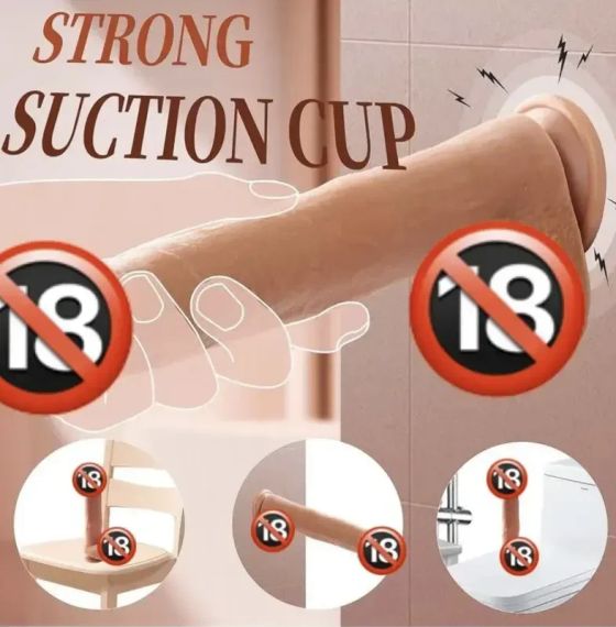 22 см вібратор дилдо, metoy, реалістичний фалоїмітатор | Зображення 2