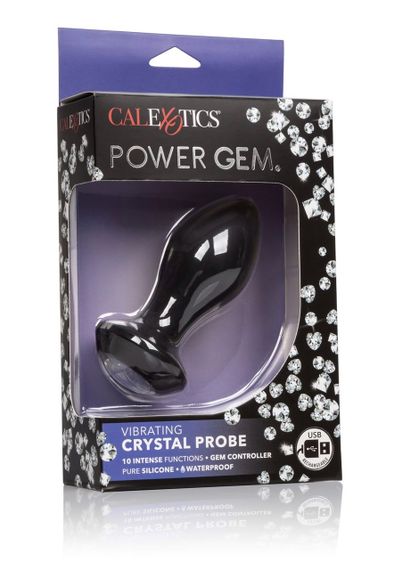 Анальна пробка із вібрацією Crystal Probe камінь прозорий California Exotic | Зображення 8