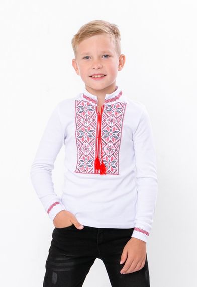 Вишиванка для хлопчика з довгим рукавом Носи своє 98 Білий (p-11939-132069) | Зображення 1