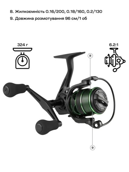 Котушка Brain Phantom Match/Bolo Double Handle 4000 9+1BB | Зображення 9