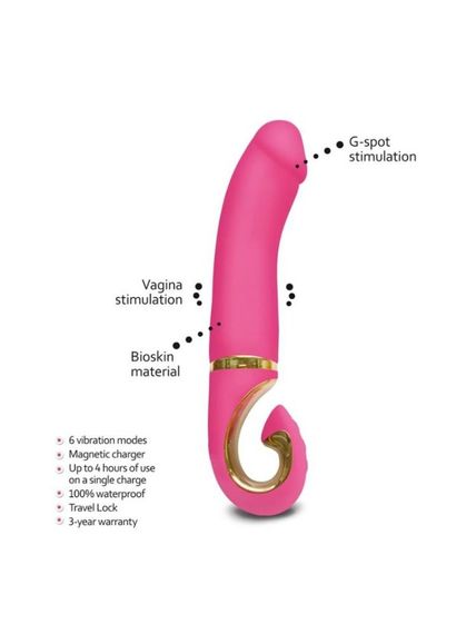 Вібратор нереалістичний Gjay Gvibe, рожевий, 22 см х 3.7 см Sex Aura | Зображення 1