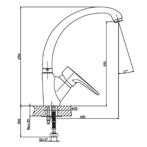 Змішувач для кухні Haiba OPUS 011 (HB0334) | Зображення 1