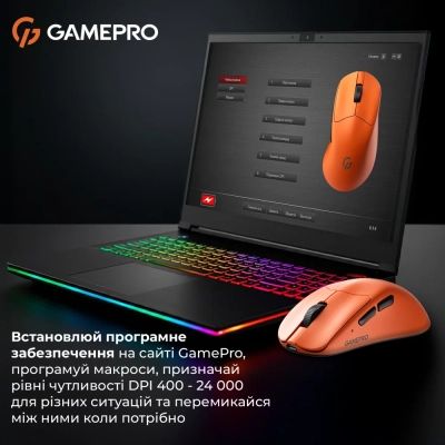 Мышка GamePro Genesis Avenger Wireless/Bluetooth/USB Orange (GM096O) | Зображення 1