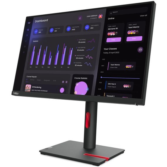 Монитор Lenovo T24i-30 (63CFMATXUA) | Зображення 2