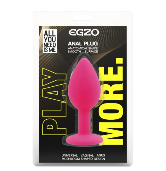Силиконовая анальная пробка EGZO - Silicone Pink Round Plug Rainbow, size S Sex Aura | Зображення 3