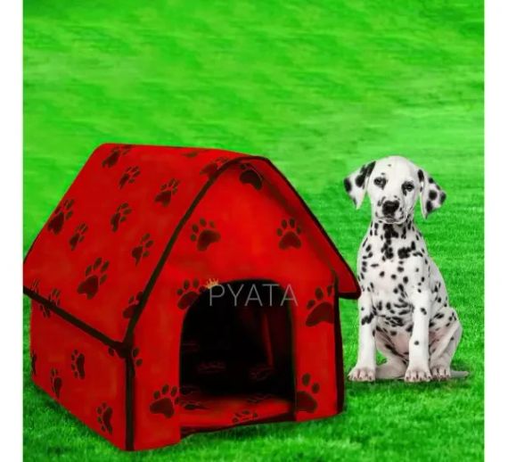 Червоний Переносний м'який будиночок будка для собак Portable Dog House
