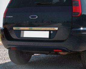 Накладка над номером на кришку багажника (нерж.) Carmos - Турецька сталь для Ford Fusion 2002-2009 рр