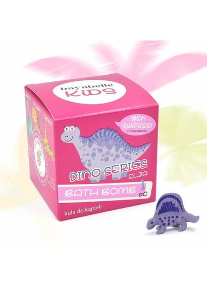 Шипуча бомбочка для ванни Bayabelle Kids з іграшкою Dino Elza 140 г