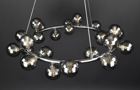 Люстра підвісна на 25 лампочок 27785 Хром 40-170х72х72 см. | Зображення 3