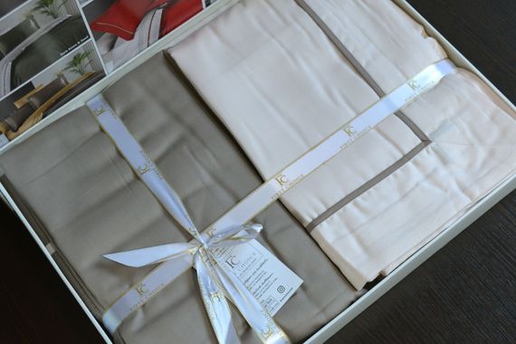 Постельное белье First Choice Deluxe Satin 200 х 220 см Serenity Ivory Mink | Зображення 4