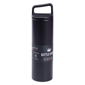 Термос металлический 500 мл из нержавеющей стали Bottle Sport с ручкой черный HPGM5009B