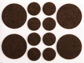 Протектор самоклеючий повстяний VOREL, 20,38мм, набір 12шт. [60/720] VR-74858