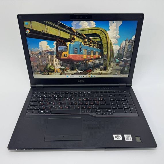 Ноутбук Fujitsu LifeBook E5510 / 15.6" (1920x1080) IPS / Intel Core i3-10110U (2 (4) ядра по 2.1 - 4.1 GHz) / 8 GB DDR4 / 256 GB SSD / Intel UHD Graphics / WebCam б/у + Подарок Мышка и коврик | Зображення 2