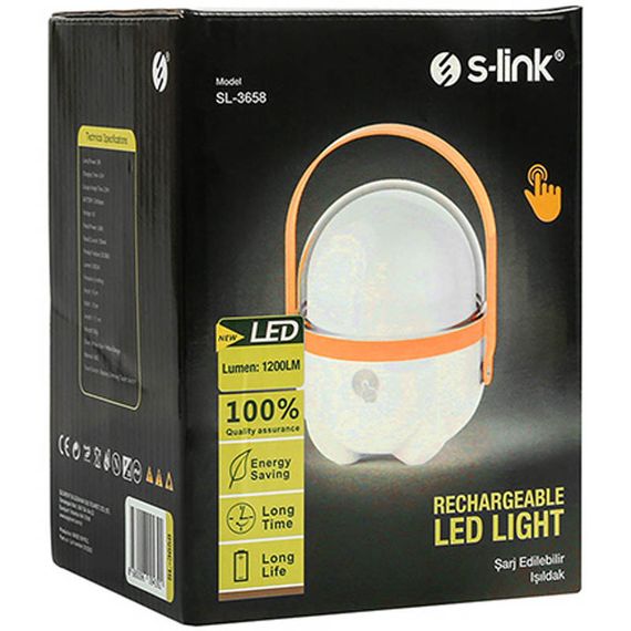 Ліхтар акумуляторний S-link SL-3658 Touch On Off Led 2400mAh | Зображення 2