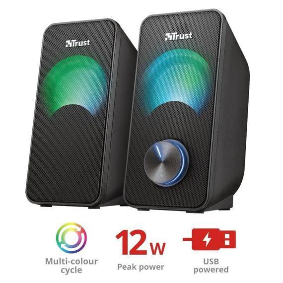 Акустическая система (Колонки) Trust 2.0 Arys RGB USB Black (23120_TRUST) | Зображення 2
