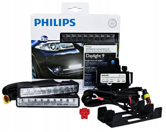 Денні ходові вогні PHILIPS LED DRL 6000К DayLight 9 діодів 12831WLEDX1