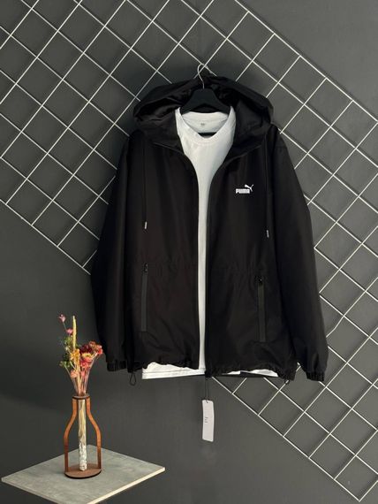 Куртка вітрівка Puma чорна RD386 | Зображення 1