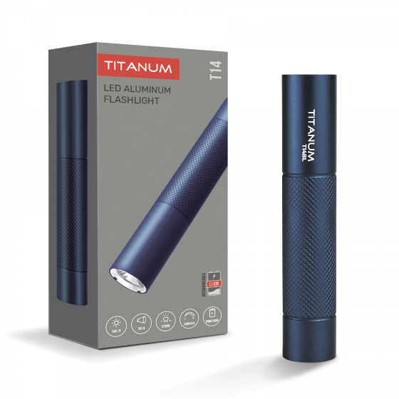 Ліхтарик LED портативний 300Lm 5000К блакитний TLF-T14BL Titanum