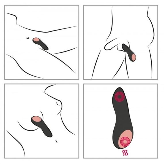 Вибратор с подогревом CUPA Warming Touch для клитора, черный Sex Aura | Зображення 3