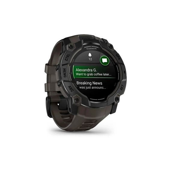 Смарт-годинник Garmin Instinct 3, 50mm, AMOLED, Black Bezel with Charcoal Band, GPS (010-03020-00) | Зображення 2