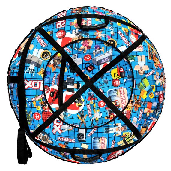 Тюбінг для катання 100 см "роблекс синій" (Оксфорд, ПВХ) плюшка для снігу | Зображення 1